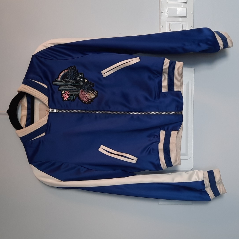 Maje cobalt blue satin jacket - size 38